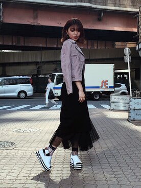 「stud.（スタッド）のアイテム（トップス）」を使った、yurina katsuraさん（レディース・165cm）の夏コーディネート