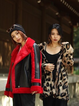 「ROYAL FLASH（ロイヤルフラッシュ）のアイテム（その他アウター）」を使った、yurina katsuraさん（レディース・165cm）の秋コーディネート