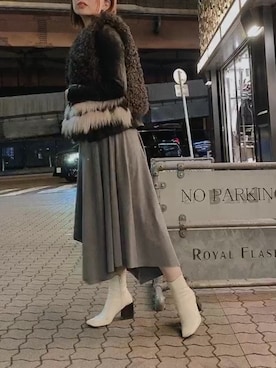 「ライダースコーデ」｜「アイテム（ワンピース/ドレス）」を使った、yurina katsuraさん（レディース・165cm）の秋コーディネート