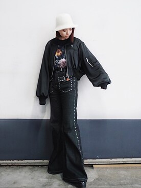 「エムエーワン」｜yurina katsuraさん（レディース・165cm）の冬コーディネート