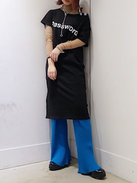「MIHARAYASUHIRO（ミハラヤスヒロ）のアイテム（シャツワンピース）」を使った、yurina katsuraさん（レディース・165cm）の冬コーディネート