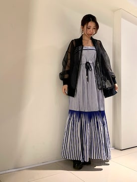 「ADDICT NOIR（アディクトノアー）のアイテム（ジャケット/アウター）」を使った、yurina katsuraさん（レディース・165cm）の冬コーディネート