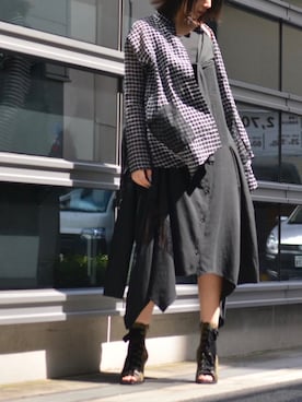 「AULA（アウラ）のアイテム（シューズ）」を使った、yurina katsuraさん（レディース・165cm）の春コーディネート