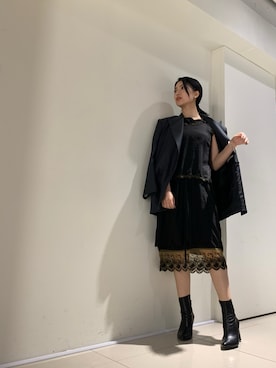 「JOHN LAWRENCE SULLIVAN（ジョンローレンスサリバン）のアイテム（ジャケット/アウター）」を使った、yurina katsuraさん（レディース・165cm）の春コーディネート