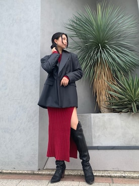 「JOHN LAWRENCE SULLIVAN（ジョンローレンスサリバン）のアイテム（ジャケット/アウター）」を使った、yurina katsuraさん（レディース・165cm）の秋コーディネート