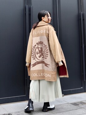「TOMMY HILFIGER（トミーヒルフィガー）のアイテム（ジャケット/アウター）」を使った、yurina katsuraさん（レディース・165cm）の秋コーディネート