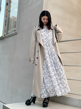 「MIHARAYASUHIRO（ミハラヤスヒロ）のアイテム（ジャケット/アウター）」を使った、yurina katsuraさん（レディース・165cm）の秋コーディネート