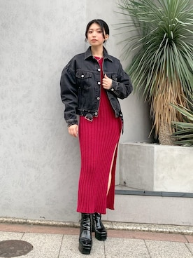 「JOHN LAWRENCE SULLIVAN（ジョンローレンスサリバン）のアイテム（ジャケット/アウター）」を使った、yurina katsuraさん（レディース・165cm）の冬コーディネート