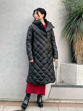 ワンピースを使った 赤ニット の人気ファッションコーディネート Wear