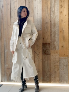 「TOMMY HILFIGER（トミーヒルフィガー）のアイテム」を使った、yurina katsuraさん（レディース・165cm）の冬コーディネート