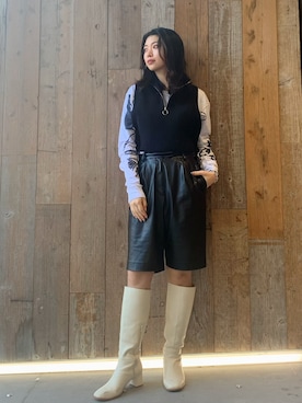 「PASCAL MARIE DESMARAIS（パスカルマリエデマレ）のアイテム」を使った、yurina katsuraさん（レディース・165cm）の冬コーディネート