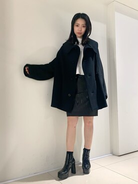 「Y's（ワイズ）のアイテム（ジャケット/アウター）」を使った、yurina katsuraさん（レディース・165cm）の冬コーディネート