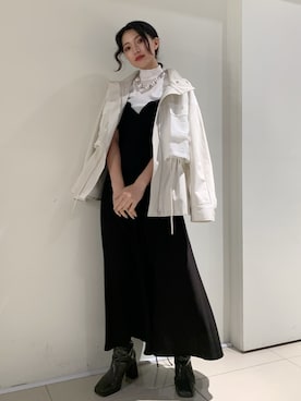 「Y's（ワイズ）のアイテム（ワンピース/ドレス）」を使った、yurina katsuraさん（レディース・165cm）の冬コーディネート