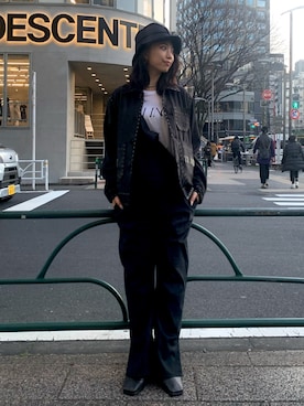 「BOW WOW（バウワウ）のアイテム（帽子）」を使った、yurina katsuraさん（レディース・165cm）の冬コーディネート