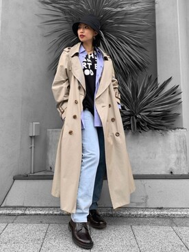 「MIHARAYASUHIRO（ミハラヤスヒロ）のアイテム（ジャケット/アウター）」を使った、yurina katsuraさん（レディース・165cm）の春コーディネート