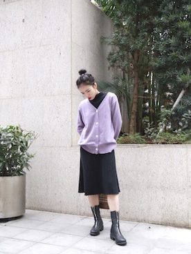 「GUIDI（グイディ）のアイテム」を使った、吴聊xさん（レディース・160cm）の冬コーディネート