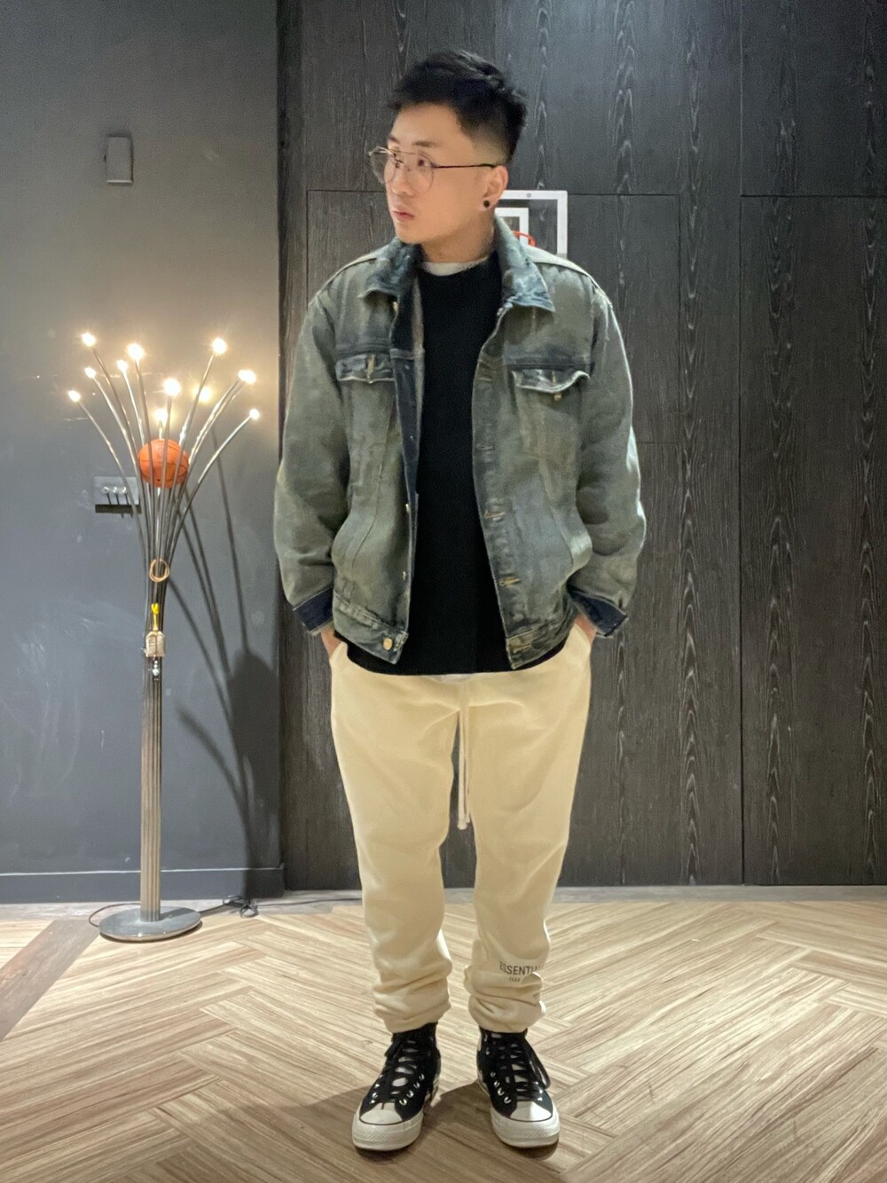 Eric Lin│FOG ESSENTIALS Denim jacket Looks - WEAR