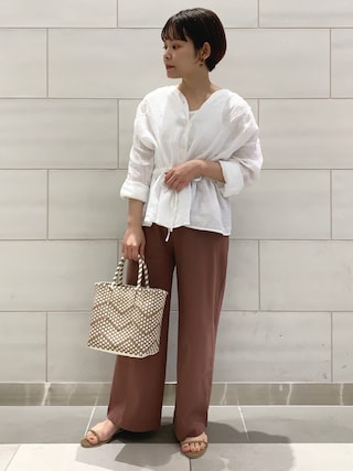 DOORS リネンウエストギャザーブラウス オフ URBAN RESEARCH DOORS（アーバンリサーチドアーズ）の「リネンウエスト