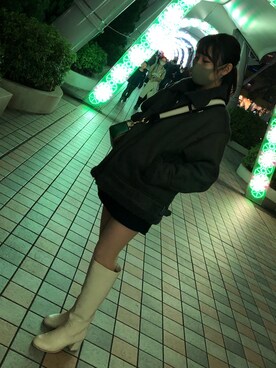 「LOWRYS FARM（ローリーズファーム）のＢ３ジャケット　895969（ブルゾン、グレー系）」を使った、みおさん（レディース・156cm）の冬コーディネート