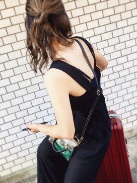 「one way（ワンウェイ）のアイテム（オールインワン・サロペット）」を使った、shiori7637さん（レディース・158cm）の春コーディネート