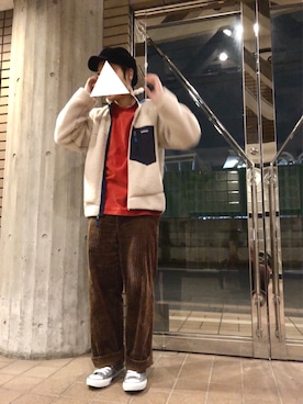 「TESTIFY（テスティファイ）のアイテム（キャスケット）」を使った、ミッシェリーさん（メンズ・168cm）の冬コーディネート