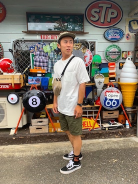 「SHIPS Days（シップスデイズ）のアイテム」を使った、TAIGAさん（メンズ・170cm）の夏コーディネート