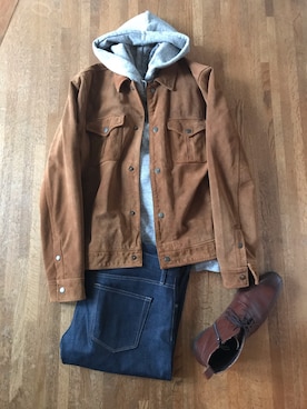 「GAP（ギャップ）のアイテム（ブルゾン）」を使った、leftbankさん（メンズ・176cm）の春コーディネート