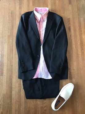 「UNIQLO（ユニクロ）のアイテム（スーツパンツ）」を使った、leftbankさん（メンズ・176cm）の春コーディネート