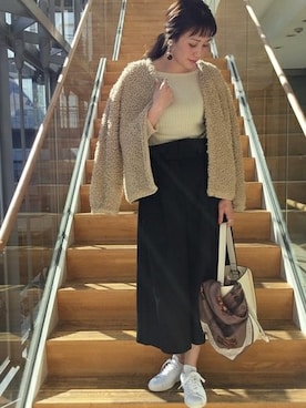 「SLOBE IENA（スローブイエナ）のアイテム（財布/小物）」を使った、Nagiiさん（レディース・168cm）の冬コーディネート