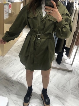 「シャツワンピ」｜madokaさん（レディース・158cm）の春コーディネート