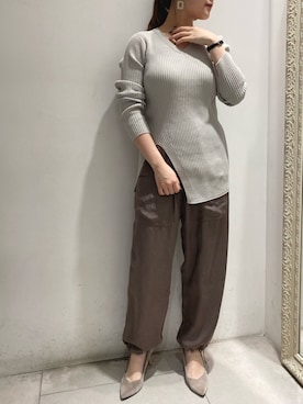 「TICCA（ティッカ）のアイテム（カーゴパンツ）」を使った、nana.さん（レディース・159cm）の春コーディネート