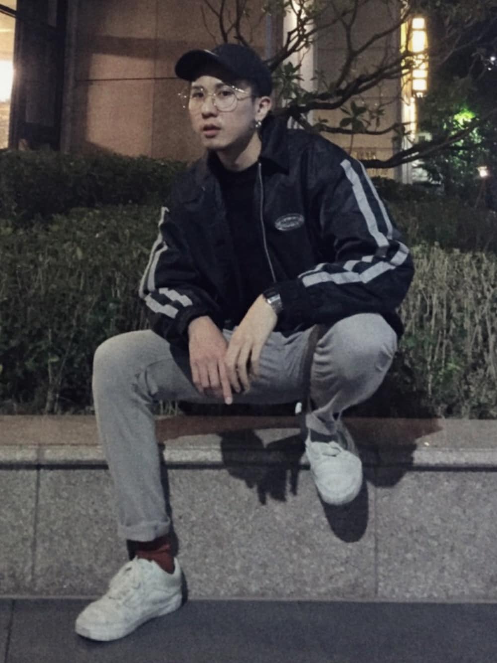 「vensのアイテム（モカシン/デッキシューズ、ホワイト系）」を使った、ハンハンさん（メンズ・173cm）の冬コーディネートの1枚目の写真