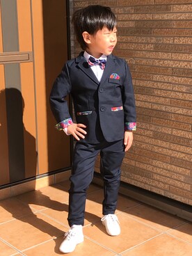 「七五三」｜「アイテム（バレエシューズ）」を使った、TAOさん（キッズ・100cm）の秋コーディネート