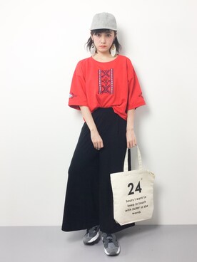 「PEACH JOHN（ピーチジョン）のアイテム」を使った、ヤギさん（レディース・159cm）の春コーディネート