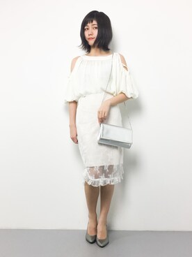 「Honey Salon（ハニーサロン）のアイテム」を使った、ヤギさん（レディース・159cm）の春コーディネート
