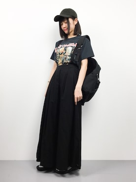 「バンTコーデ」｜ヤギさん（レディース・159cm）の春コーディネート