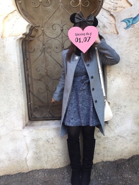 「index（インデックス）のアイテム（その他アウター）」を使った、なるるさん（レディース・153cm）の冬コーディネート