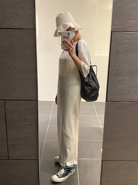「H&M（エイチ・アンド・エム）のアイテム（ハット）」を使った、こぴさん（レディース・156cm）の夏コーディネート