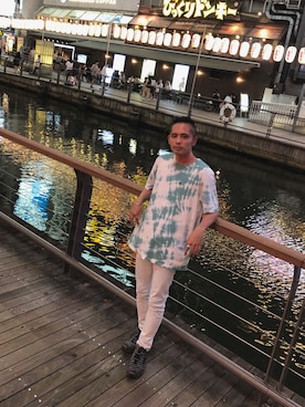 「祭り」｜「アイテム（パンツ）」を使った、KOTOさん（メンズ・173cm）の夏コーディネート