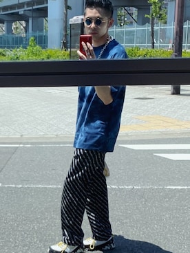 「KOMONO.（コモノ）のアイテム（サングラス）」を使った、KOTOさん（メンズ・172cm）の夏コーディネート