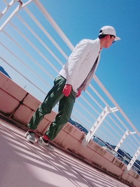 「JUNMEN（ジュンメン）のアイテム（トップス）」を使った、radaha_さん（メンズ・168cm）の春コーディネート