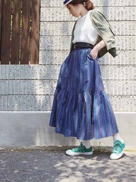「A part by（アパートバイ）のアイテム（ブルゾン）」を使った、naoさん（レディース・166cm）の春コーディネート