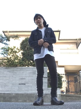 「improves（インプローブス）のアイテム（ブーツ）」を使った、裕介さん（メンズ・158cm）の春コーディネート
