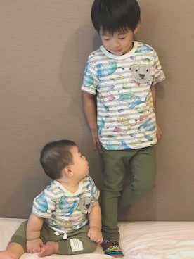 「お揃いコーデ」｜「アイテム（その他）」を使った、sota＊etaさん（キッズ・110cm）の秋コーディネート
