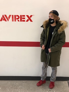 「ロング丈」｜「アイテム（モッズコート）」を使った、アオさん（メンズ・176cm）の秋コーディネート