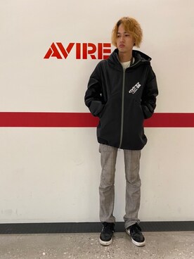 「AVIREX（アヴィレックス）のアイテム（ブルゾン）」を使った、アオさん（メンズ・176cm）の冬コーディネート