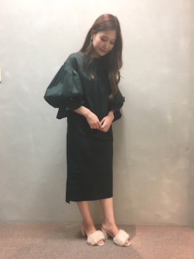 「ファーサンダル」｜rino.iさん（レディース・162cm）の夏コーディネート