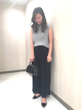 「アイテム（バングル/リストバンド）」を使った、rino.iさん（レディース・162cm）の秋コーディネート