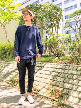 「NO COFFEE（ノーコーヒー）のアイテム（トップス）」を使った、 K-taさん（メンズ・170cm）の春コーディネート