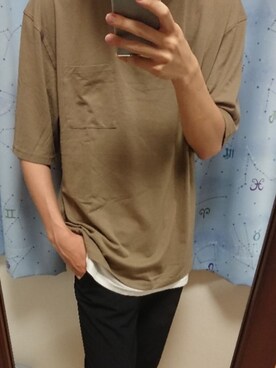 「しまむら（シマムラ）のアイテム（スラックス）」を使った、ユニしまさん（メンズ・178cm）の夏コーディネート